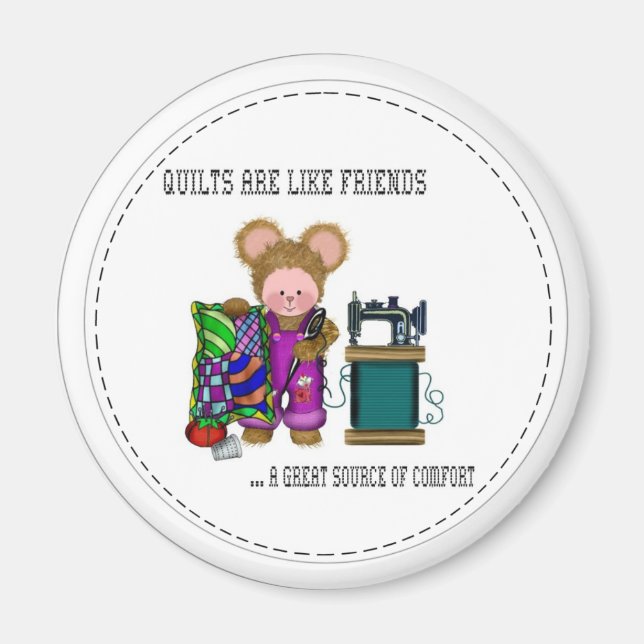 Quilts are like friends magnet (Front)