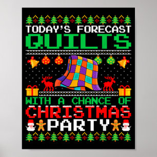 Quilts Christmas Party Quilts Quilting Christmas U Poster