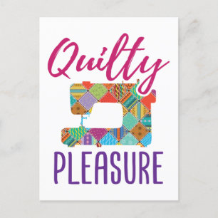 Quilty Pleasure Quilting Lover Quilter Sew Quilts Postcard