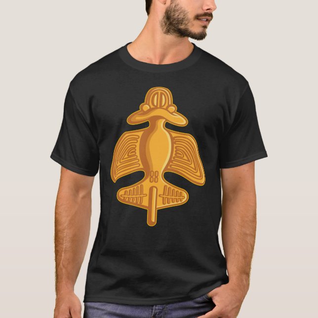 QUIMBAYA AIRPLANE Ancient Alien Theorist Quimbaya T-Shirt (Front)