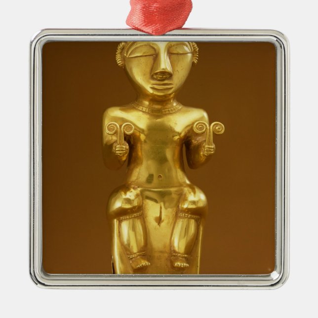 Quimbaya lime flask, from Colombia Metal Tree Decoration (Front)