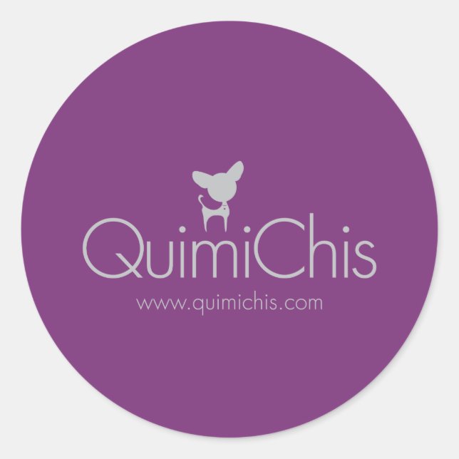 Quimichis logo classic round sticker (Front)