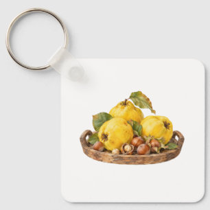 Quince and Hazelnuts on a Tray Key Ring