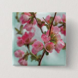 Quince Blossoms 15 Cm Square Badge