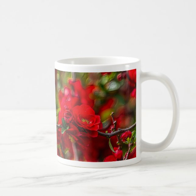 Quince Branch Painterly Coffee Mug (Right)