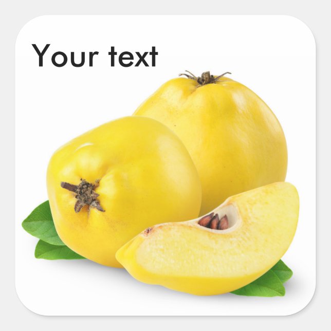 Quince fruits square sticker (Front)