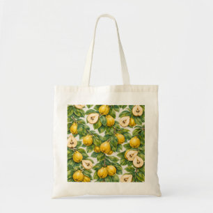 Quince Slices Botanical Pattern Tote Bag