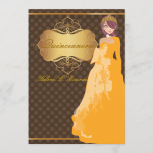 Quince/Sweet 16/ princess/polka dots Invitation