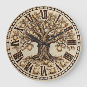Quince Tree Wall Clock – Vintage Nature decor