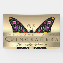 Quinceanera 15th Birthday Colourful Butterfly