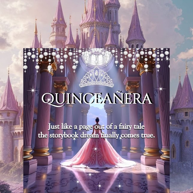 Quinceanera 15th Birthday Palace Purple Pink Invitation (Creator Uploaded)