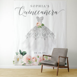 Quinceanera 15th Birthday Party Decor Backdrop Tapestry