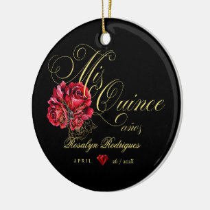 Quinceanera 15th Birthday Party Personalised Ceramic Tree Decoration