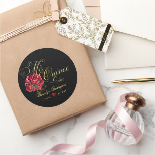 Quinceanera 15th Birthday Party Personalised Classic Round Sticker