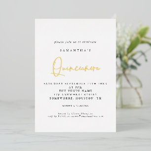 Quinceanera 15th Birthday Party Script White Real 
