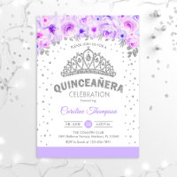 Quinceanera 15th Birthday Party - Silver Purple