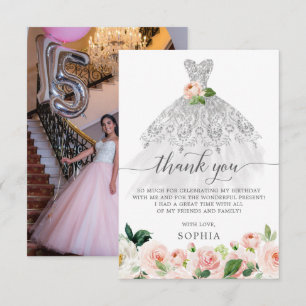 Quinceanera 15th Birthday Thank You Card