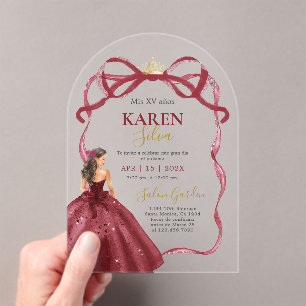 Quinceanera Acrylic Invitation