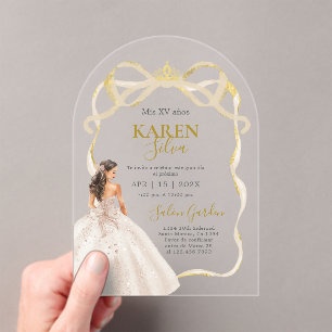 Quinceanera Acrylic Invitation