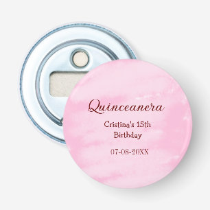 Quinceanera anos 15th birthday add name texture ye bottle opener