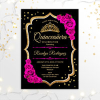 Quinceanera - Black Gold Pink