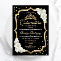 Quinceanera - Black Gold White
