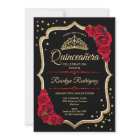 Quinceanera - Black Red Gold