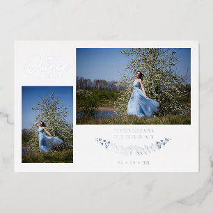 Quinceañera Blue Trendy Branches Spanish 2 Photos 