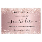 Quinceañera blush pink budget save the date card