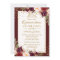 Quinceanera Burgundy Gold floral Sparkle Invite