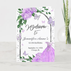 Quinceanera Butterflys Lavender Gown Programs Programme