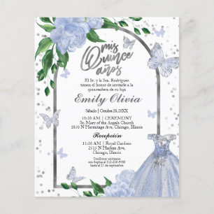 Quinceanera Butterflys Spanish Budget Invitation