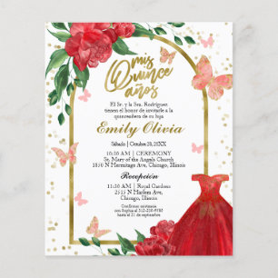 Quinceanera Butterflys Spanish Budget Invitation