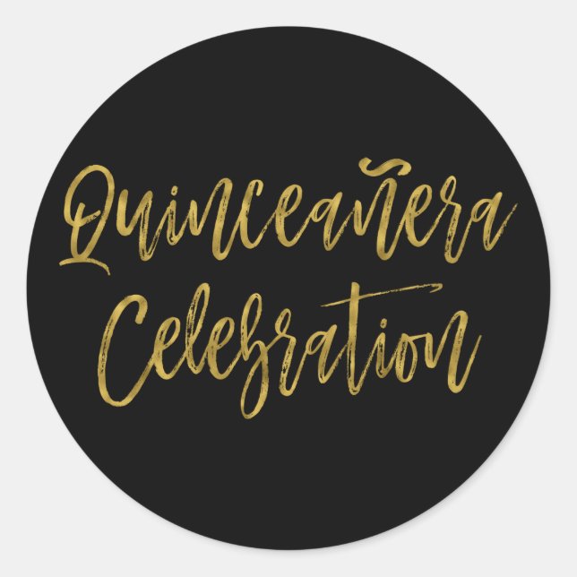 Quinceanera Celebration | 15th Birthday Classic Round Sticker (Front)