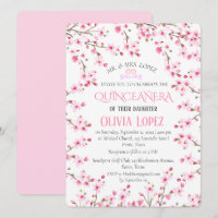 Quinceañera Cherry Blossom Floral 15th Birthday