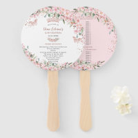 Quinceañera Cherry Blossoms Rose Gold Program