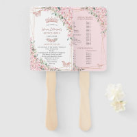 Quinceañera Cherry Blossoms Rose Gold Program
