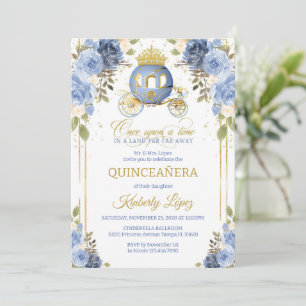 Quinceanera  Cinderella Princess Carriage  Invitation