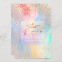 Quinceanera Cotton Candy Watercolor Brushstrokes