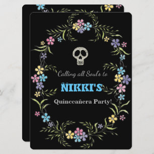 QUINCEANERA DAY OF THE DEAD INVITATION
