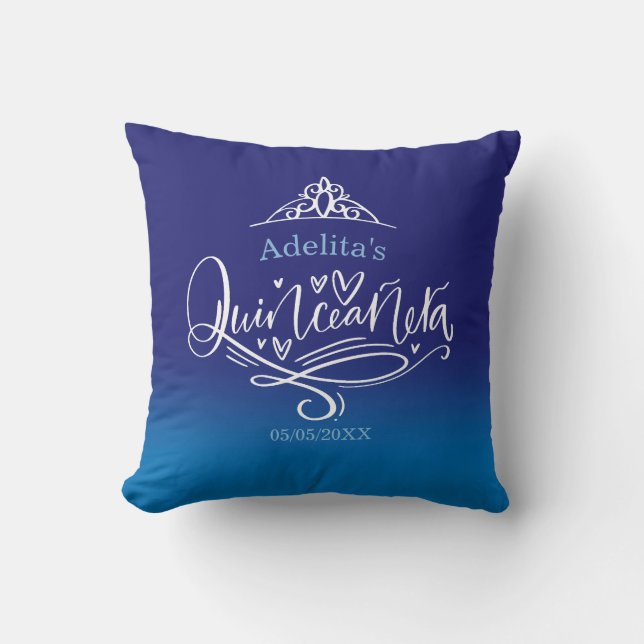 Quinceañera Decor Throw Pillow (Front)