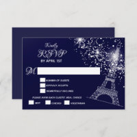 Quinceañera Eiffel Tower Starry Night Sky