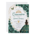 Quinceanera Emerald Green Dress Gold