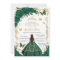 Quinceañera Emerald Green Floral Gold Princess