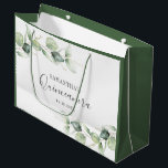 Quinceanera Eucalyptus 15th Birthday Party Large Gift Bag<br><div class="desc">TIP: Matching items available in this collection. Our botanical eucalyptus birthday collection features watercolor foliage and modern typography in dark grey text. Use the "Customise it" button to further re-arrange and format the style and placement of text. Could easily be repurpose for other special events like anniversaries, baby shower, birthday...</div>