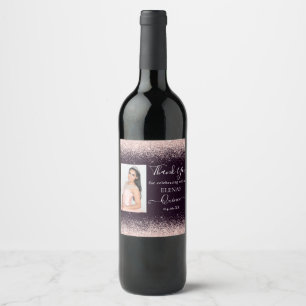 Quinceañera Event Wine Favour Label Personalised