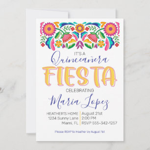 Quinceañera Fiesta birthday party Invitation