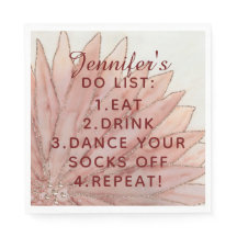 Quinceanera Floral Do List Napkins