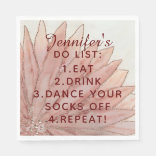 Quinceanera Floral Do List Napkins
