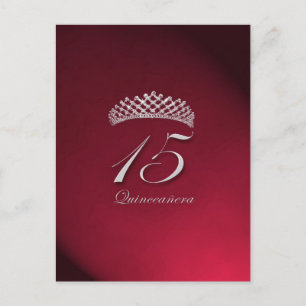 Quinceañera for the 15th birthday postcard